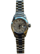 Rolex - Pre-owned Platinum Lady-Datejust 26mm Silver Diamond Dial 69166