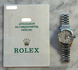 Rolex - Pre-owned Platinum Lady-Datejust 26mm Silver Diamond Dial 69166