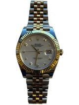 Rolex - Pre-owned Two Tone Yellow Gold Datejust 41 Mother of Pearl Diamond Dial Jubilee Bracelet 126333
