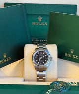 Rolex - Pre-owned Stainless Steel Oyster Perpetual 28 Black Dial 276200