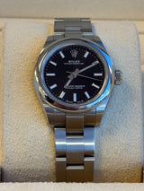 Rolex - Pre-owned Stainless Steel Oyster Perpetual 28 Black Dial 276200