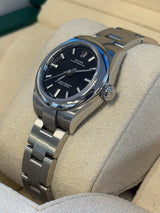 Rolex - Pre-owned Stainless Steel Oyster Perpetual 28 Black Dial 276200