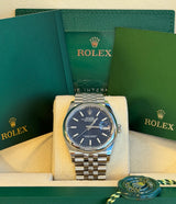 Rolex - Pre-owned Datejust 36 Blue Motif Dial Jubilee Bracelet 126200