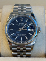 Rolex - Pre-owned Datejust 36 Blue Motif Dial Jubilee Bracelet 126200