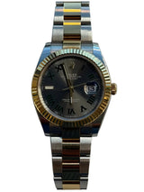Rolex - Pre-owned Two Tone Yellow Gold Datejust 41 Wimbledon Roman Dial Oyster Bracelet 126333