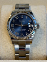 Rolex - Pre-owned Datejust 31 Blue Roman Dial Oyster Bracelet 278274
