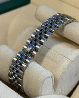 Rolex - Pre-owned Stainless Steel Lady-Datejust 28mm Silver Diamond Star Dial Diamond Bezel Jubilee Bracelet 279384RBR
