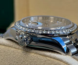Rolex - Pre-owned Stainless Steel Lady-Datejust 28mm Silver Diamond Star Dial Diamond Bezel Jubilee Bracelet 279384RBR
