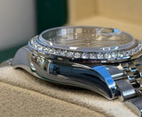 Rolex - Pre-owned Stainless Steel Lady-Datejust 28mm Silver Diamond Star Dial Diamond Bezel Jubilee Bracelet 279384RBR