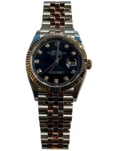 Rolex - Unworn Two Tone Rose Gold Datejust 36 Black Diamond Dial Jubilee Bracelet 126231