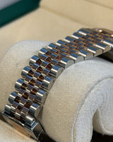 Rolex - Unworn Two Tone Rose Gold Datejust 36 Black Diamond Dial Jubilee Bracelet 126231
