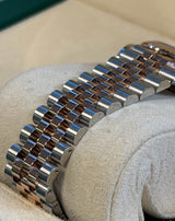 Rolex - Unworn Two Tone Rose Gold Datejust 36 Black Diamond Dial Jubilee Bracelet 126231
