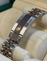 Rolex - Unworn Two Tone Rose Gold Datejust 36 Black Diamond Dial Jubilee Bracelet 126231