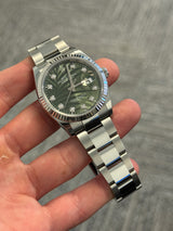 Rolex - Unworn Datejust 36 Green Palm Motif Diamond Dial Oyster Bracelet 126234