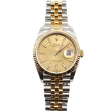 Rolex - Pre-owned Two Tone Yellow Gold Datejust 36 Champagne Dial Oyster Bracelet 126233