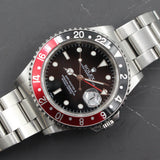 Rolex - Pre-owned 40mm Stainless Steel 16710 Rolex GMT "Coke" Master II Black Dial Stainless Steel Bezel Oyster Bracelet.
