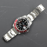 Rolex - Pre-owned 40mm Stainless Steel 16710 Rolex GMT "Coke" Master II Black Dial Stainless Steel Bezel Oyster Bracelet.