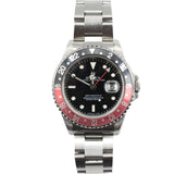 Rolex - Pre-owned 40mm Stainless Steel 16710 Rolex GMT "Coke" Master II Black Dial Stainless Steel Bezel Oyster Bracelet.