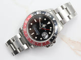 Rolex - Pre-owned 40mm Stainless Steel 16710 Rolex GMT "Coke" Master II Black Dial Stainless Steel Bezel Oyster Bracelet.