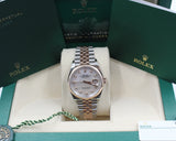 Rolex - Unworn Two Tone Rose Gold Datejust 36 Mother of Pearl Dial Jubilee Bracelet 126201