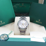 Rolex - Pre-owned Stainless Steel Oyster Perpetual 34 Silver Dial 124200