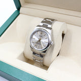 Rolex - Pre-owned Stainless Steel Oyster Perpetual 34 Silver Dial 124200