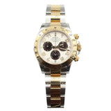 Rolex -Unworn Two Tone Daytona White Racing Dial 116523 NOS FULL STICKERS