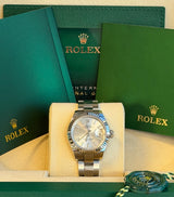 Rolex - Pre-owned Stainless Steel Lady-Datejust 28mm Silver Index Dial Oyster Bracelet 279174