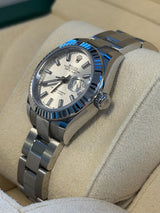 Rolex - Pre-owned Stainless Steel Lady-Datejust 28mm Silver Index Dial Oyster Bracelet 279174