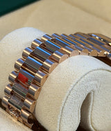 Rolex - Unworn Rose Gold Day-Date 40 Presidential Slate Ombre Roman Dial 228235 with STICKERS