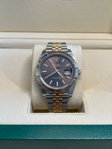 Rolex - Pre-owned Two Tone Rose Gold Datejust 41mm Chocolate Dial 126331