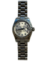 Rolex - Pre-owned White Gold Lady-Datejust 26mm Silver Diamond Dial 179179