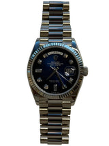 Rolex - Pre-owned White Gold Day-Date 36 Presidential Blue Ombre Diamond Dial 128239