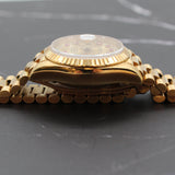 Rolex - Pre-owned 26mm Yellow Gold Lady Datejust 26 Champagne Ruby and Diamond Dial 69178