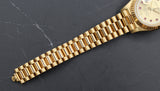 Rolex - Pre-owned 26mm Yellow Gold Lady Datejust 26 Champagne Ruby and Diamond Dial 69178