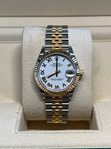 Rolex - Unworn Two Tone Yellow Gold Datejust 31mm White Dial 278273