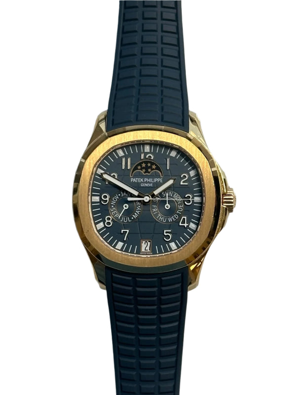 Patek Philippe - Pre-owned Aquanaut Luce Annual Calendar Blue Dial Uncut Strap 5261R-001
