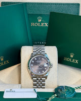 Rolex - Pre-owned Datejust 31 Dark Grey Diamond Dial Jubilee Bracelet 278274