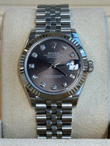 Rolex - Pre-owned Datejust 31 Dark Grey Diamond Dial Jubilee Bracelet 278274