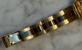 Rolex - Pre-owned Yellow Gold Oyster Perpetual 26 Blue Diamond Dial 67198
