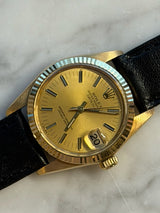 Rolex - Pre-owned Datejust 31 Champagne Index Dial Leather Strap 6827