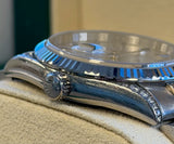 Rolex - Pre-owned White Gold Day-Date 36 Presidential Silver Sapphire Tear Drop Dial Diamond Lugs 118339