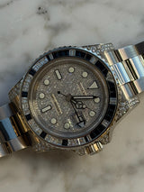 Rolex - Pre-owned GMT-Master II Diamond Dial Diamond & Sapphire Bezel Diamond Lugs 116759SA