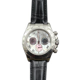 Rolex - Pre-owned White Gold Daytona Tahitian Mother of Pearl Mop Roman Dial 116519