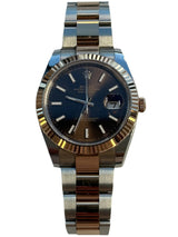 Rolex - Pre-owned Two Tone Rose Gold Datejust 41 Chocolate Index Dial Oyster Bracelet 126331