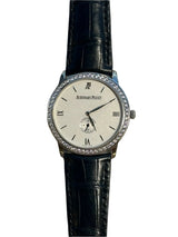 Audemars Piguet - Pre-owned White Gold White Dial Diamond Bezel 15166BC