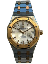 Audemars Piguet - Pre-owned Two Tone Rose Gold Royal Oak Silver Dial 15450SR