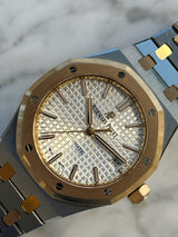 Audemars Piguet - Pre-owned Two Tone Rose Gold Royal Oak Silver Dial 15450SR