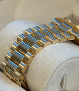 Rolex - Pre-owned Yellow Gold Day-Date 36 HEBREW Day Wheel Green Dial 118238