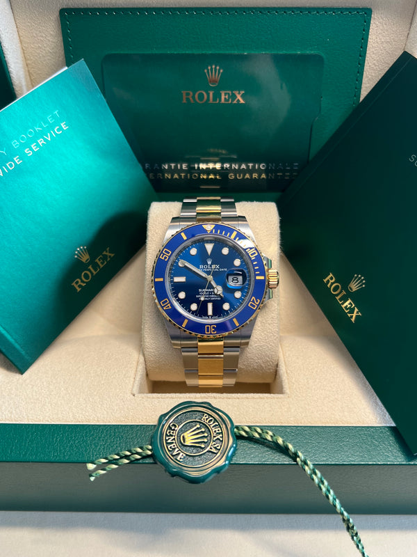 Rolex - Pre-owned Two Tone Yellow Gold Submariner Bluesy 126613LB